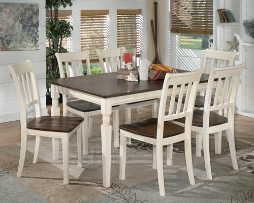 Signature Design by Ashley Dining Chair, Beige, 40.63" W x 18.38" D x11.5 H