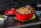 Lodge 7 Quart Enameled Cast Iron Dutch Oven with Lid – Dual Handles – Oven Safe up to 500° F or on Stovetop - Use to Marinate, Cook, Bake, Refrigerate and Serve – Red