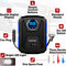 FORTEM Tyre Inflator Portable Air Compressor 150 PSI, Bike Pump, 12V Electric Air Pump for Car Tyres and Bicycles w/LED Light, Digital Tyre Pressure Gauge w/Auto Pump/Shut Off, Carrying Case (Blue)