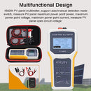 Eacam Multimeters, 1600W Photovoltaic Panel Multimeter, Solar Panel MPPT Tester Open Circuit Voltage Test Device Maximum Power Point Voltage Current Power Test Meter LCD Display with Backlight