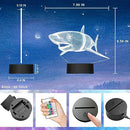 3D Shark Lamps Ocean Animal 3D Illusion Nightlights Led Timer Desk Dimmable Table Shark16 Color Changing Lights with Remote Control for Kids Boys Girls Children Holiday Birthday Xmas Gift