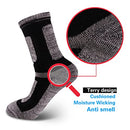 YUEDGE Mens Socks Thick Cotton Thermal Warm Winter Socks Padded Work Boot Socks For Mens Size 9-11, 5 Pairs