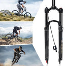 ZTZ Mountain Bike Fork,26 27.5 29 inch MTB Suspension Air Fork ，Rebound Adjust，Travel 120mm,QR 9mm，1-1/8 Straight Tube, Ultralight Mountain Bike Front Fork for XC/AM Bike(Remote Lockout)