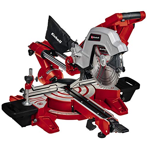 Einhell 4300875 Drag, Crosscut and Mitre Saw TE-SM 254 Dual (2100 W, Drag Function, Laser, Angle Adjustment with Quick-Adjust Facility, Spindle Lock, Clamping Device, Incl Carbide Saw Blade)