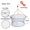 Palmyth Wire Grid Bottom Crab Nets Two Ring Crab Kit with Harness and Bait Clip 24 X 20 X 12