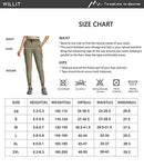 WILLIT Women's Cargo Hiking Pants Lightweight Athletic Outdoor Travel Joggers Quick Dry Workout Pants Water Resistant Black M