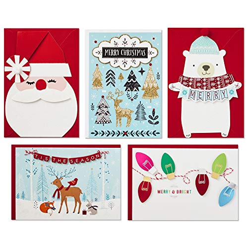 Hallmark Boxed Handmade Christmas Cards Assortment (Set of 24 Special Holiday Greeting Cards and Envelopes) (1XPX5156)