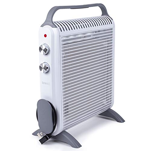 Duronic HV180 Electric Radiator, Energy-Saving Heater with Thermostat, Portable Convector with Carry Handle, Heater with 2 Levels, 1800 Watt Radiator with Overheating Protection, Heat Waves