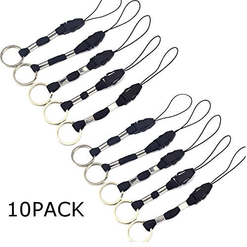 YOUOWO 10 pcs Nylon Lanyards for USB Flash Drive Cell Phone Key iPod mp3 mp4 ID Card Badge Small Electronic Devices Can disassemble Charms Detachable Small Lanyard