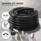 Rynomate High Pressure Washer Hose Kit 30.5M / 100FT with Rotating Nozzle, Flexible, Durable, Easy-to-Use, Versatile for Drains, Pipes, and Surfaces, Black