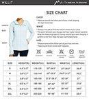 Willit Women's UV Shirts UPF 50+ Long Sleeve Sun Protection Jacket Hooded SPF Shirts with Pockets Black M