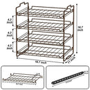 4-Tier Stackable Can Storage Rack, Sulishang Stainless Steel Upgraded Large Capacity, Suitable for Kitchen Cabinets, Pantry, Multifunctional Storage Rack