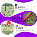 Swpeet Duarble Foldable Football Training Rebounder Net with Thickened Tube and Rope Assortment Kit, Training Soccer Kickback Target Goal Net Perfect for Backyard Soccer Practice and Soccer Training