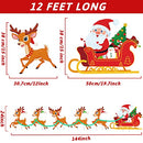 Christmas Yard Signs Santa Garden Stakes Christmas Deer Lawn Corrugated Yard Sign Outdoor Decor for Xmas Holiday Outside Yard Decor Elk Santa Claus Home Garden Patio Yard Lawn Xmas Decoration 6 Piece