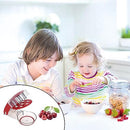 6 Single Holes Cherry Pitter Tool, Multiple Cherrystone Remover Fruit Tools for Making Pie Multi Cherries Zigzag Blades Machine Pit Kitchen Aid Corer Core Cutter for Home Office Travel Easy Clean