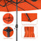 TANGKULA 15Ft Double-Sided Patio Umbrella, Outdoor Extra Large Umbrella W/Hand-Crank System & Air Vents, Market Twin Umbrella W/ 12-Rib Sturdy Metal Frame for Poolside, Garden Backyard (Orange)