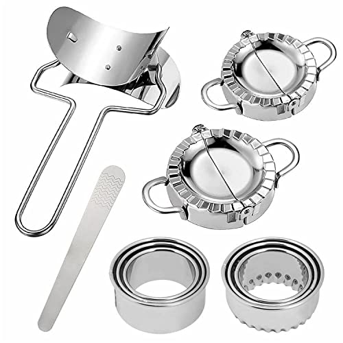 10pcs Dumpling Maker Stainless Steel Dough Press Making Mold Mould Tool Dough Press Cutter Empanada Press Pie Ravioli Press Dumpling Wrappers Mold