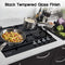 GASLAND chef Gas Cooktop 4 Burners Built-in Gas Hob Black Tempered Glass Finish Gas Cooker Stove NG LPG 60CM