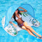 YANHUIUX Pool Float with Canopy, Cup Holder, Inflatable Pool Chair Lounge Float with Adjustable Sun Shade Cover, Drink Holder, Ergonomic Headrest for Beach Party, Swimming Pool, Lake