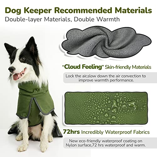 Zeaxuie Double-Layer Winter Dog Jackets, Dog Coats for Large Dogs Winter, Snowproof & Windproof Dog Sweater Coat for Medium, Large, Extra Large Dogs-L