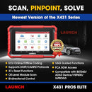LAUNCH X431 PROS ELITE, Latest X431 Car Diagnostic Scanner for 2023, Full System Bidirectional Scan Tool Support 37+ Services, ECU Coding, CANFD&DoIP, Guide Function, 2 Years Free Update