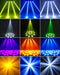 100W Moving Head DJ Lights Rotating 18-Facet Prism Stage Lighting 7 Gobos and 8 Colors Spotlight with DMX and Sound Activated Modes for Wedding Parties Church Live Band Show Bar (1 PCS)