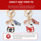 TOYANDONA 2pcs Japanese Lucky Cat Keychain Cute Maneki Neko Key Ring Chinese Fortune Pendants Keychain Bag Purse Charm Ornament for Wealth Gifts Blue Red