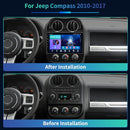 10.2 Inch Car Stereo Radio [4GRAM 32GROM] for Jeep Patriot Compass Touchscreen 2010-2016 with Wireless CarPlay Android Auto,Android 13 Player Radio with Bluetooth,WiFi,SWC,Mirror Link, GPS