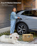 COCOCAM Solar Camera Outdoor Wireless, 2K PTZ Security Cameras 2.4GHz Wi-Fi, CCTV Surveillance Camera for Home Security, AI Motion Detection/Color Night Vision/2-Way Audio, IP66, SD/Cloud (White)