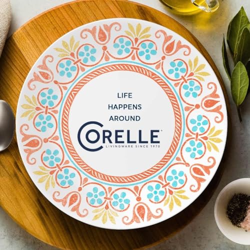 Corelle Terracotta Dreams Dinnerware Set, 18 Piece, 6 x 26cm Dinner Plate, 6 x 17cm Bread & Butter Plate, 4 x 532mL Soup/Cereal Bowl
