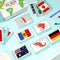 244PCS Countries of The World Flags Flash Cards Country Continent Capitals Population Country Flag Geography Educational Cards Game Gift for Kids Family & Adults All Countries Flags of The World Cards