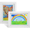 2 Pack Kids Artwork Picture Frame, Kids Art Frames Front Opening A4 Children Art Projects Kids Artwork Display Frame Picture Frame Hold up to 150 Artworks for Crafts Drawing (2*White)