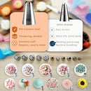 62Pcs Cake Decorating Supplies Kit for Beginners,Cake Piping Kit,Cookie Decorating Supplies Tools,Piping Icing Tips,Russian Nozzles with Piping Bags,Baking Supplies with 11Piping Tips（Random Piping）