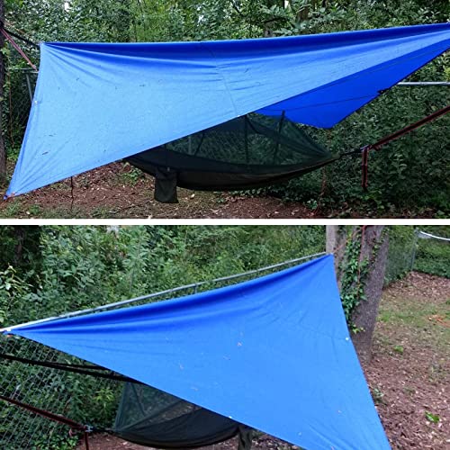 TRIWONDER Waterproof Hammock Rain Fly Tent Tarp Footprint Camping Shelter Ground Cloth Sunshade Mat for Outdoor Hiking Beach Picnic (Dark Blue, S - 1.5 x 2.5m)