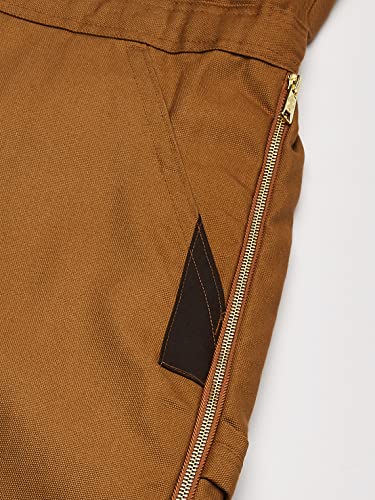 Dickies Men's Duck Insulated Bib Overall, Brown Duck, Small