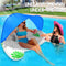 LanAqua Pool Float with Canopy,Solar Inflatable Pool Floats Chair Pool Chair Lounge Float with Lights, Floating Pool Chair with Headrest & Cup Holder,Water Chair Pool Floats Adults Beach Pool Floaties