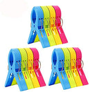 Big Towel Clips for Beach Chairs on Cruise Jumbo Size Heavy Duty Pool Cover Clamps Strong Drying Blanket Clothespins Outdoor Windproof Anti-Slip Clothes Pins Pack 12