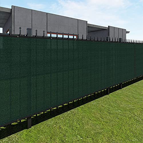 FLORALEAF 4'×50' Privacy Screen Fence Windscreen Mesh Shade Net Cover Heavy Duty Fencing 90% Blockage for Outdoor Wall Garden Yard Backyard - Custom