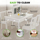 [2PCE] Home Master Damask Luxurious Clear Tablecloth Protector Rectangle Elegant Design 130cm x 225cm