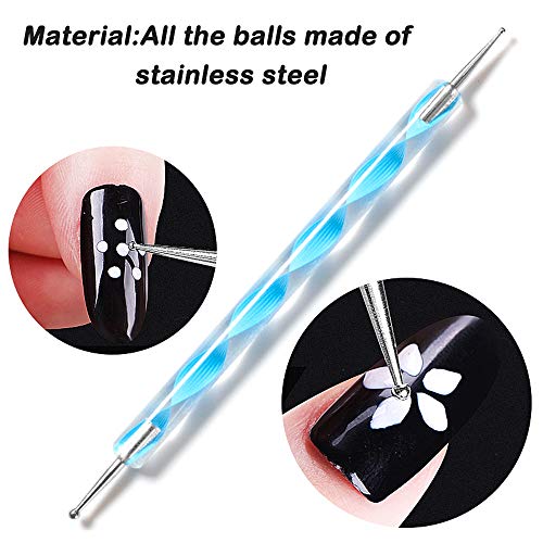 SENHAI 18Pcs Polymer Modeling Clay Sculpting Tools, Dotting Tools, Ball Stylus, Rubber Tips, Ceramic Clay Indentation Tools for Pottery Sculpture, Rock Painting, Art Carving Embossing