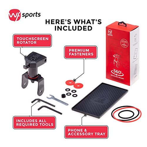 WF Sports for Peloton SureScreenMount Monitor Swivel | Peloton Pivot Screen Mount Attachment to Easily Rotate for Strength, Yoga, Meditation Classes | Bonus SureMountPro Peloton Phone Holder Included