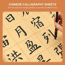 Healifty 150 Sheets Chinese Calligraphy Paper Ink Writing Grid Rice Paper for Chinese Calligraphy Brush Writing Sumi Set