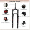 【AU STOCK】 Mountain Bicycle Suspension Forks, 26/27.5/29 inch MTB Bike Front Fork, 100mm Travel 28.6mm Threadless Steerer, with Rebound Adjustment