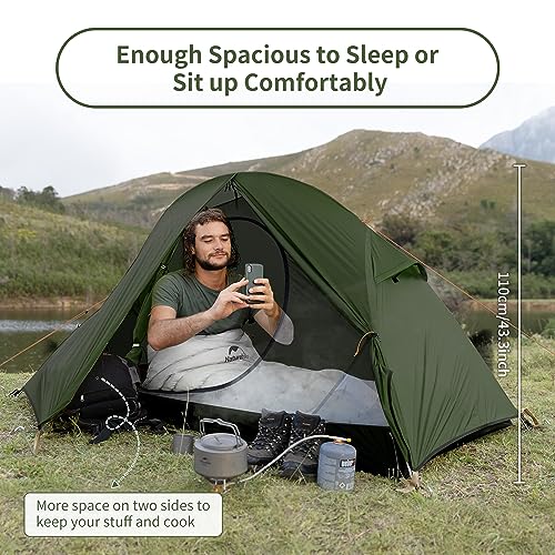 Naturehike Backpacking Tent for 1 Person Camping Hiking Lightweight Waterproof one Person Tent with Footprint