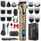 Beard Trimmer for Men, Waterproof Cordless Hair Clipper, Electric Razor Shaver, Mens Grooming Kit for Mustache Nose Body Facial Hair, Rechargeable Beard Trimmer Kit, Gifts for Men (Bronze)