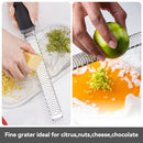 Proxima Direct Lemon Zester Cheese Grater, 304 Stainless Steel Citrus Zester Kitchen Grater with Protective Cover And Cleaning Brush for Parmesan, Chocolate, Fruits, Vegetables, Ginger, Garlic, Nutmeg