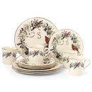 Lenox 6122055 Winter Greetings 12-Piece Dinnerware Set,Red & Green