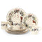Lenox 6122055 Winter Greetings 12-Piece Dinnerware Set,Red & Green
