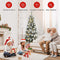Costway 1.8M/6 ft Pre-lit Snow Flocked Christmas Tree with 9 Lighting Modes and Color Changing LED Lights, Artificial Xmas Hinged Tree with Remote Controller, Xmas Pine Tree Christmas Decoration for Home, Office, Party