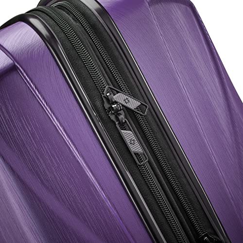 Samsonite Unisex-Adult Centric 2 Hardside Expandable Luggage with Spinners, Purple Orchid, Checked-Large 28-Inch, Centric 2 Hardside Expandable Luggage with Spinners